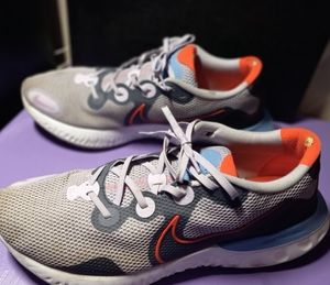 NIKE Renew mens size 14 lavender/ purple red Grey black running shoes